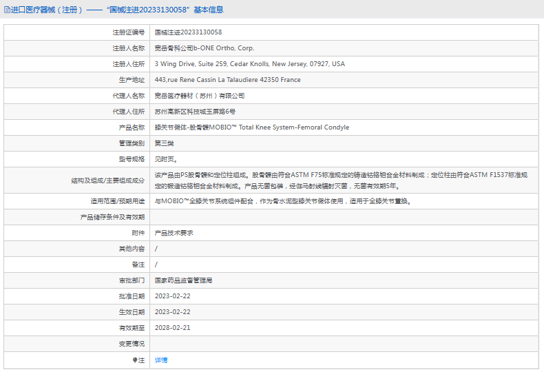 膝關節(jié)假體-股骨髁MOBIO? Total Knee System-Femoral Condyle1.png