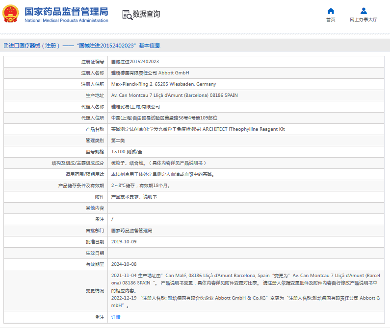 茶堿測定試劑盒(化學發光微粒子免疫檢測法) ARCHITECT iTheophylline Reagent Kit1.png